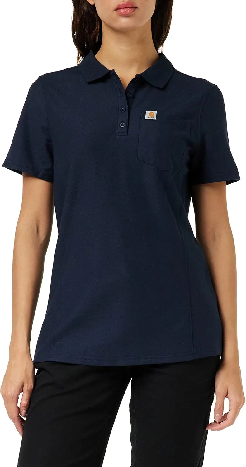 Carhartt Women's Relaxed Fit Midweight Short-Sleeve Pocket Polo