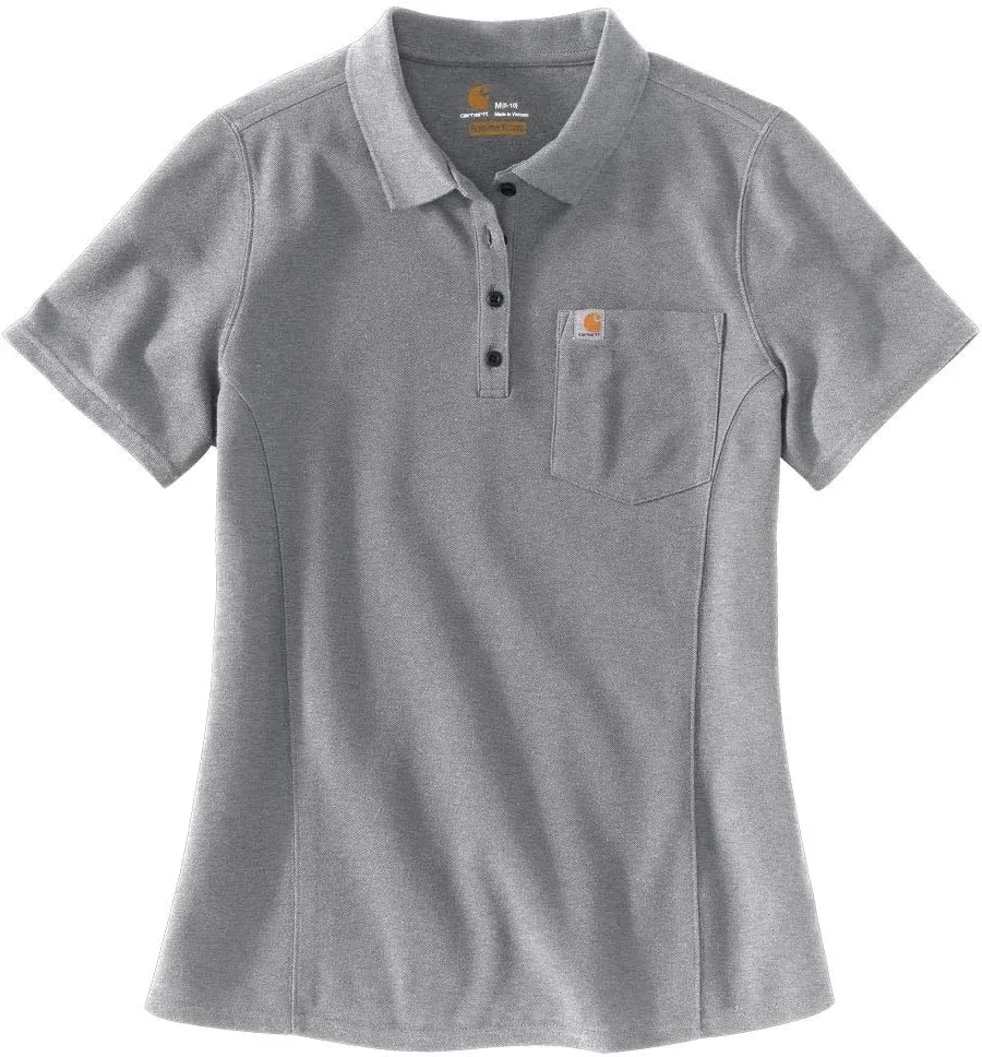 Carhartt Women's Relaxed Fit Midweight Short-Sleeve Pocket Polo