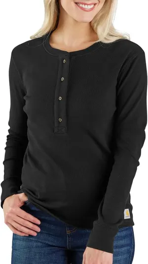 Carhartt Women's Tencel Fiber Series Relaxed Fit Long-Sleeve Ribbed Henley