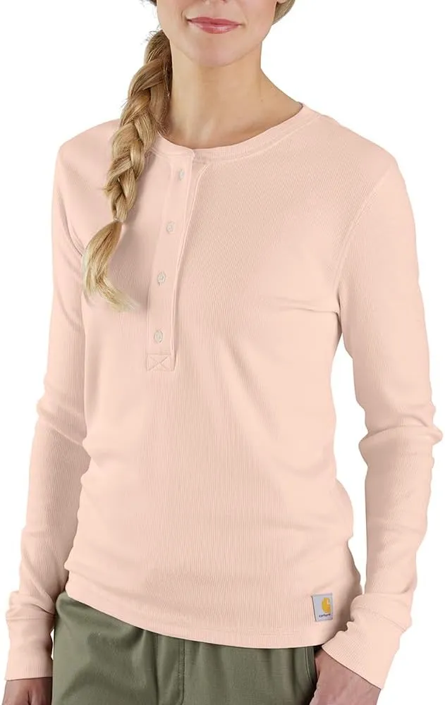 Carhartt Women's Tencel Fiber Series Relaxed Fit Long-Sleeve Ribbed Henley