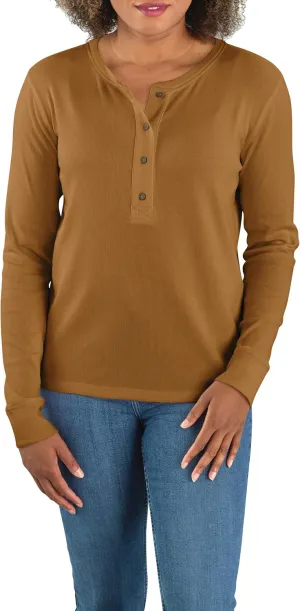 Carhartt Women's Tencel Fiber Series Relaxed Fit Long-Sleeve Ribbed Henley