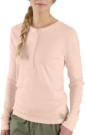 Carhartt Women's Tencel Fiber Series Relaxed Fit Long-Sleeve Ribbed Henley