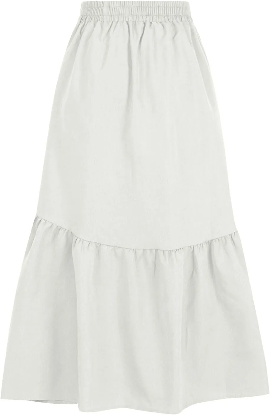 Casual Skirts for Women Pleated Midi Skirts High Waist Commuting Skirts All-Match Comfy Skirt Fall Loose Skirt