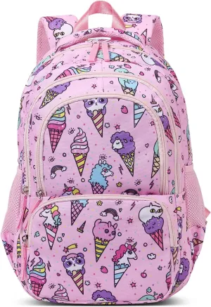 CLUCI Kids Backpack for Girls Bookbags Preschool Backpack Toddler Daycare School Bag Elementary Kindergarten Lightweight Waterproof Pink Unicorn