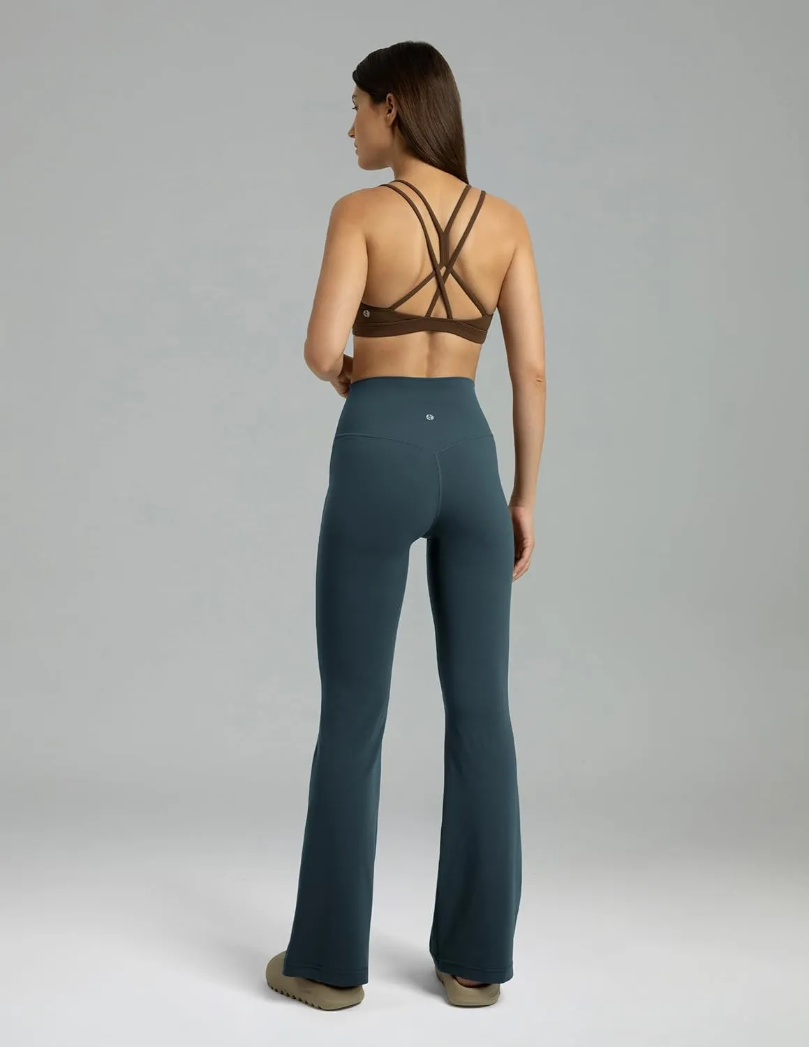 Colorfulkoala Women's Dreamlux Workout Flare Leggings High Waisted Wide Leg Bootcut Yoga Pants 29.5" / 31.5" Inseam