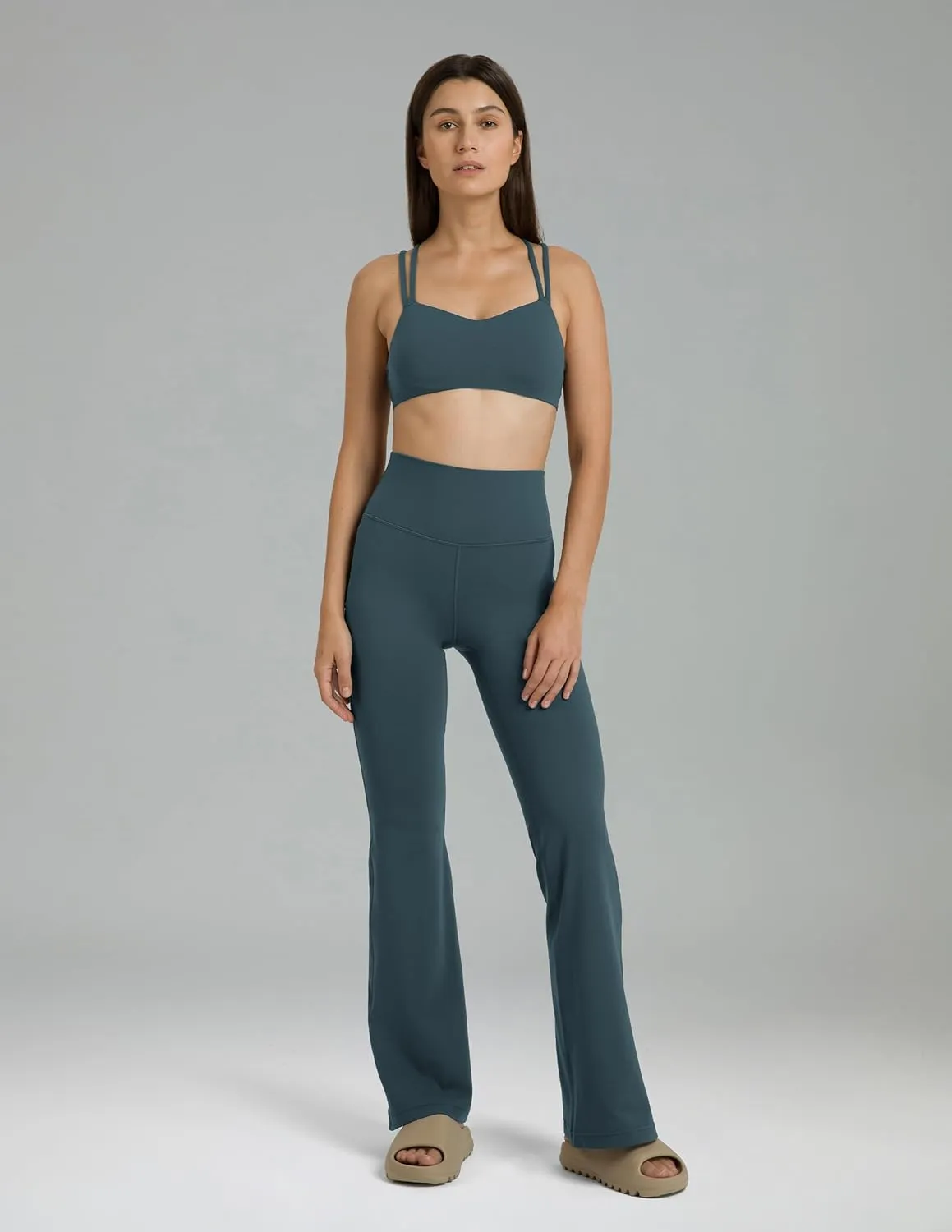 Colorfulkoala Women's Dreamlux Workout Flare Leggings High Waisted Wide Leg Bootcut Yoga Pants 29.5" / 31.5" Inseam