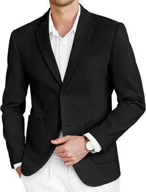 COOFANDY Mens Tweed Blazer Slim Fit Casual Sport Coat Two Button Knit Suit Jacket