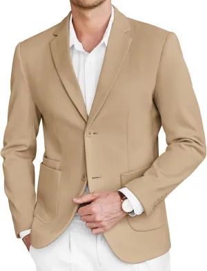 COOFANDY Mens Tweed Blazer Slim Fit Casual Sport Coat Two Button Knit Suit Jacket