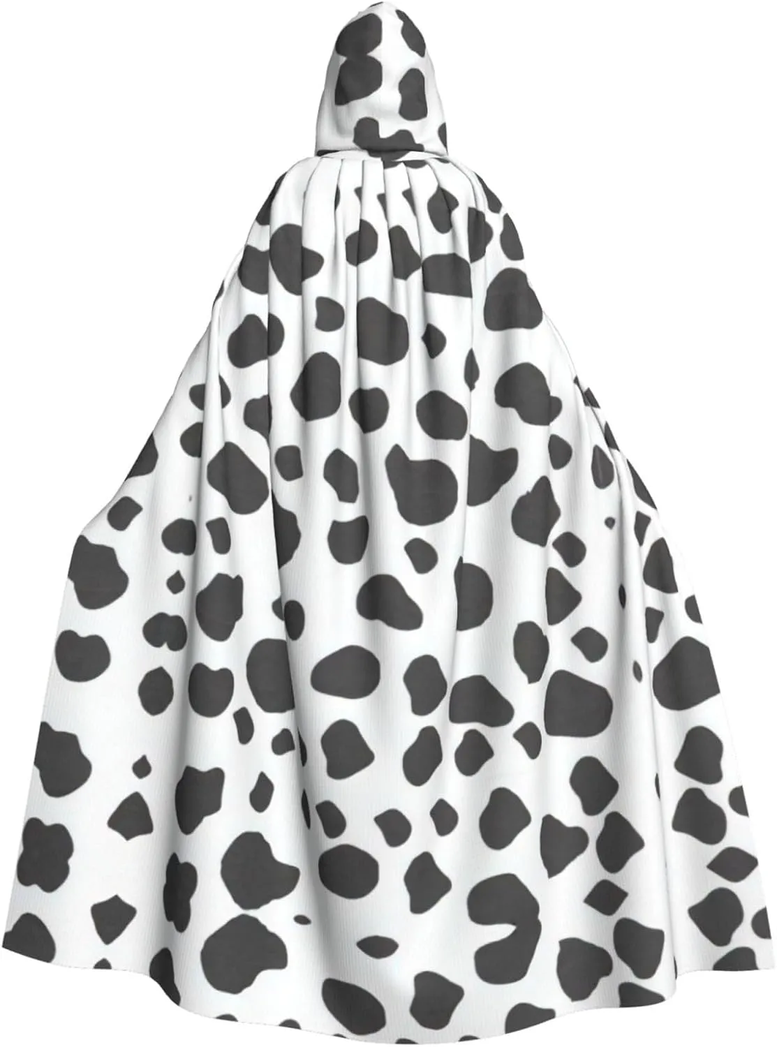Cow Print Print Long Cape Unisex Cloak With Hood Halloween Costume Cloak Adult Vampire Witch Cape