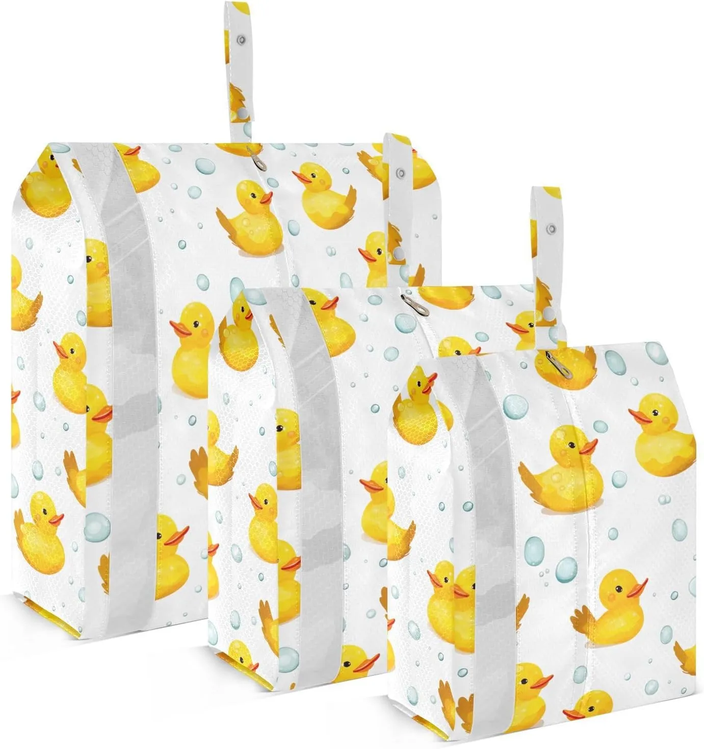 Cute Yellow Rubber Ducks Packing Cubes Lightweight Luggage Organizer with Handle Travel Organizer Bags for Carry-On Luggage