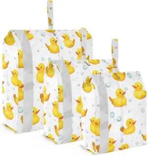 Cute Yellow Rubber Ducks Packing Cubes Lightweight Luggage Organizer with Handle Travel Organizer Bags for Carry-On Luggage