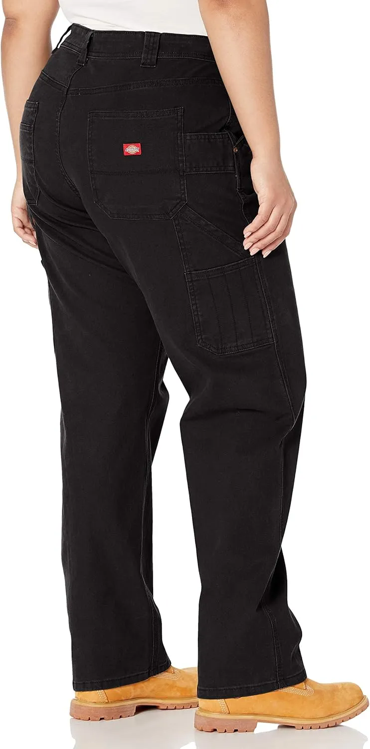 Dickies Women's Plus Size Relaxed Straight Carpenter Duck Pant