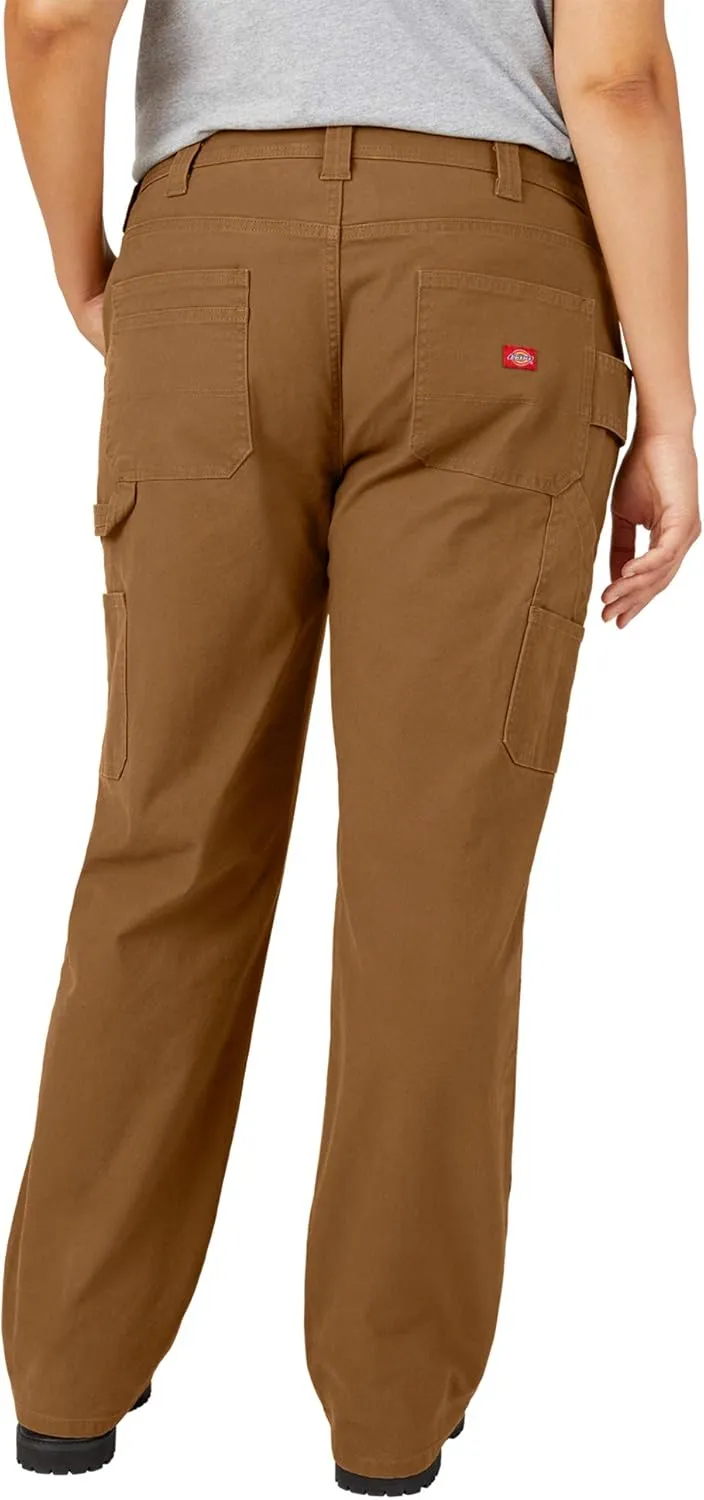 Dickies Women's Plus Size Relaxed Straight Carpenter Duck Pant