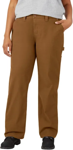 Dickies Women's Plus Size Relaxed Straight Carpenter Duck Pant