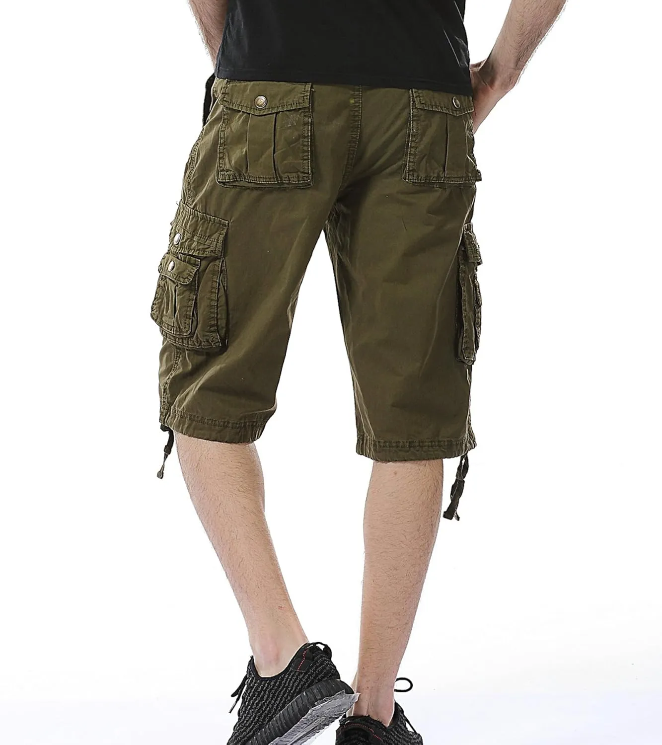 DONGD Mens Cargo Shorts Cotton Relaxed Fit Camouflage Camo Cargo Short