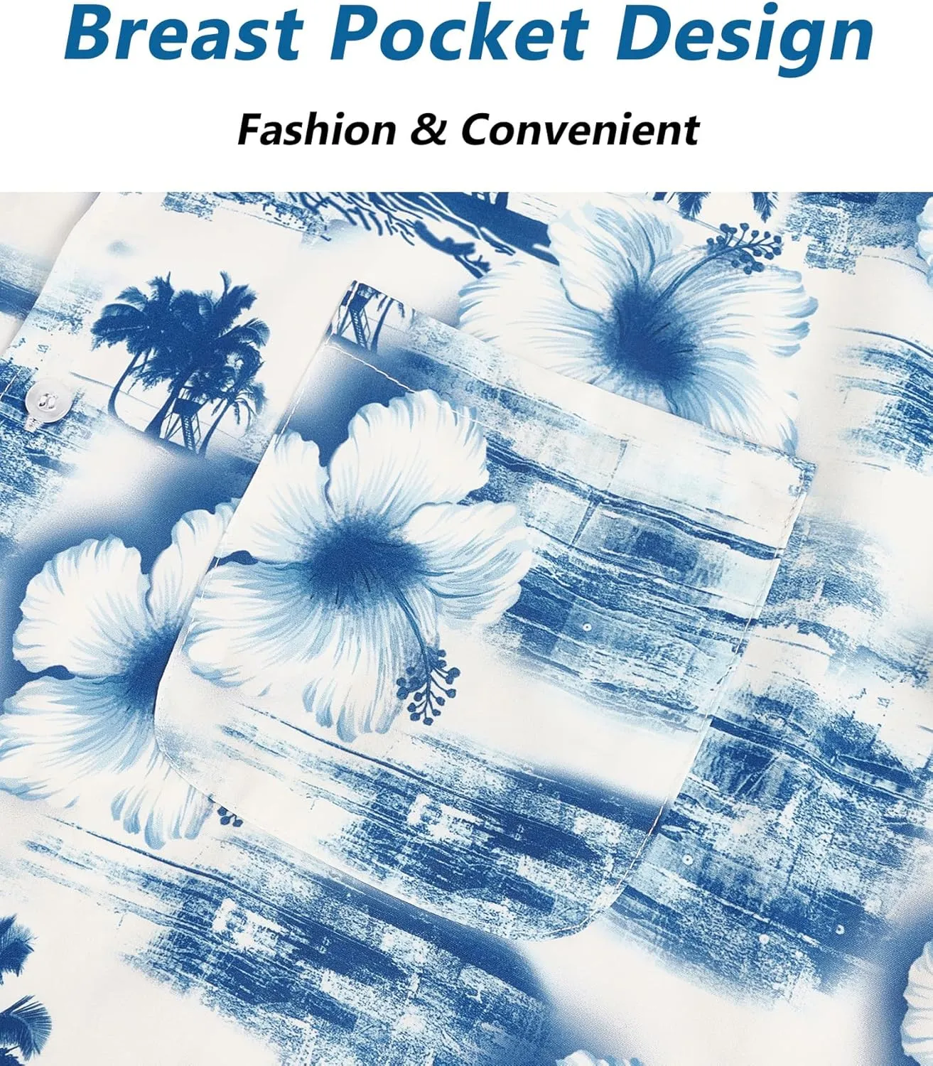 ELETOP Men's Hawaiian Shirts Short Sleeve Floral Beach Shirts Button Down Tropical Aloha Vacation Shirts