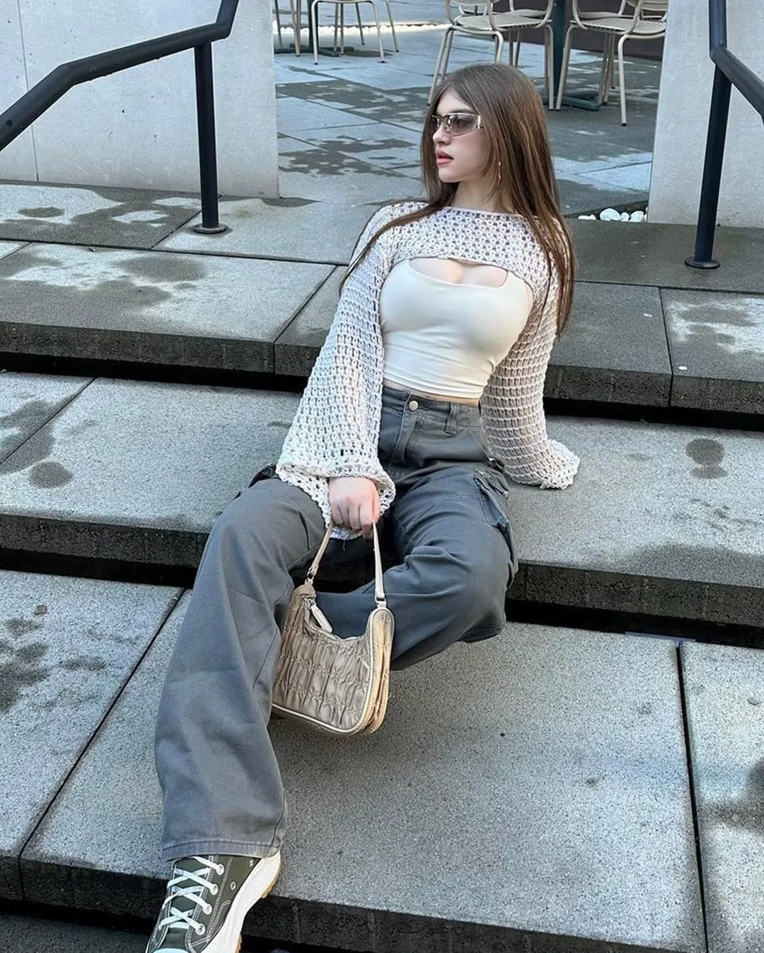 EMMIOL Cargo Pants for Women Y2K Clothing High Waisted Travel Tactical Streetwear Casual Pants with Pockets