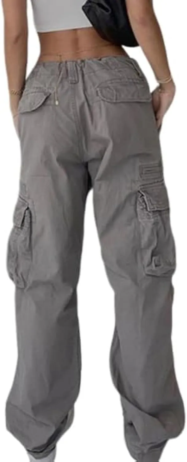 EMMIOL Cargo Pants for Women Y2K Clothing High Waisted Travel Tactical Streetwear Casual Pants with Pockets