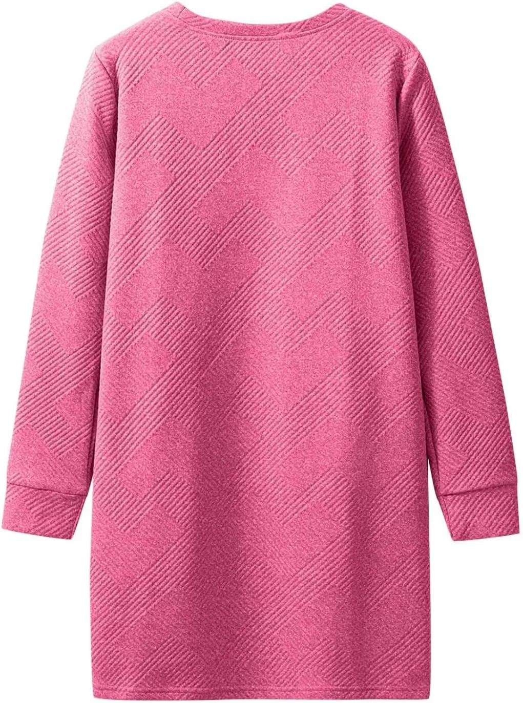 Fall Dresses for Women 2024 Trendy Long Sleeve Crewneck Causal Dress Fall Fashion Solid T-Shirt Dress Outfits Clothes