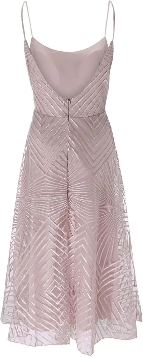 Formal Flowy Cocktail Dresses for Women Trendy Off The Shoulder Elegant Plus Size Sexy Sleeveless A Line Midi Dress