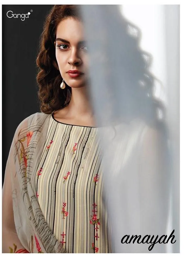 Ganga Suits Amayah Pure Cotton Print Embroidery Work Salwar Kameez