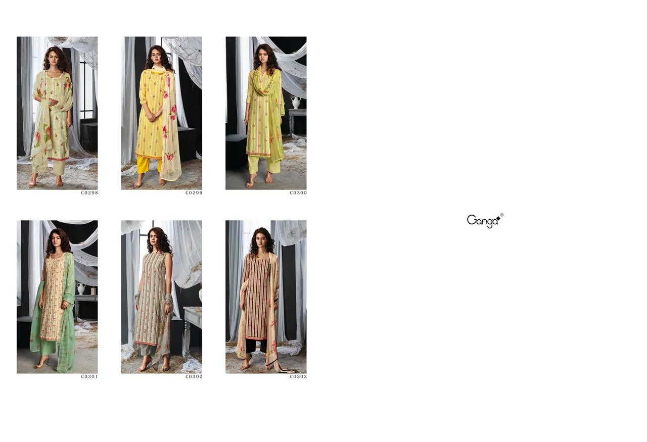 Ganga Suits Amayah Pure Cotton Print Embroidery Work Salwar Kameez