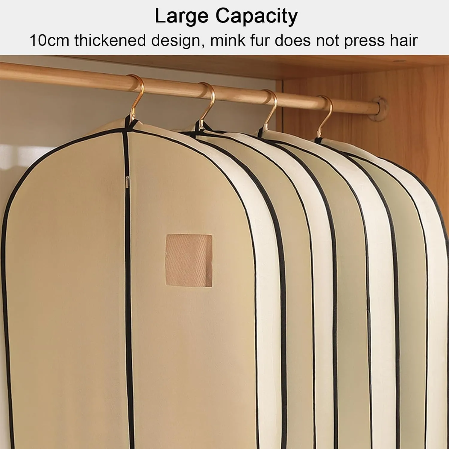Garment Bag, Clothes Cover, Equipped with Metal Zipper, Three-dimensional Thickened Style, Suitable for Storing Seasonal Clothing(60x140x10cm x55x4in)