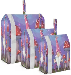 Gnome Mushroom Packing Cubes Lightweight Luggage Organizer with Handle Travel Organizer Bags for Home Storage Travel