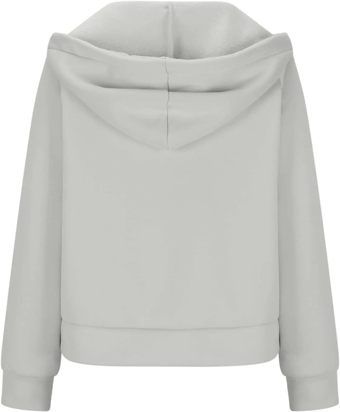 Half Zipper Cropped Hooded Sweatshirt for Women Long Sleeve Thumb Buckle Solid Sweatshirts 2024 Fall Trendy Clothes