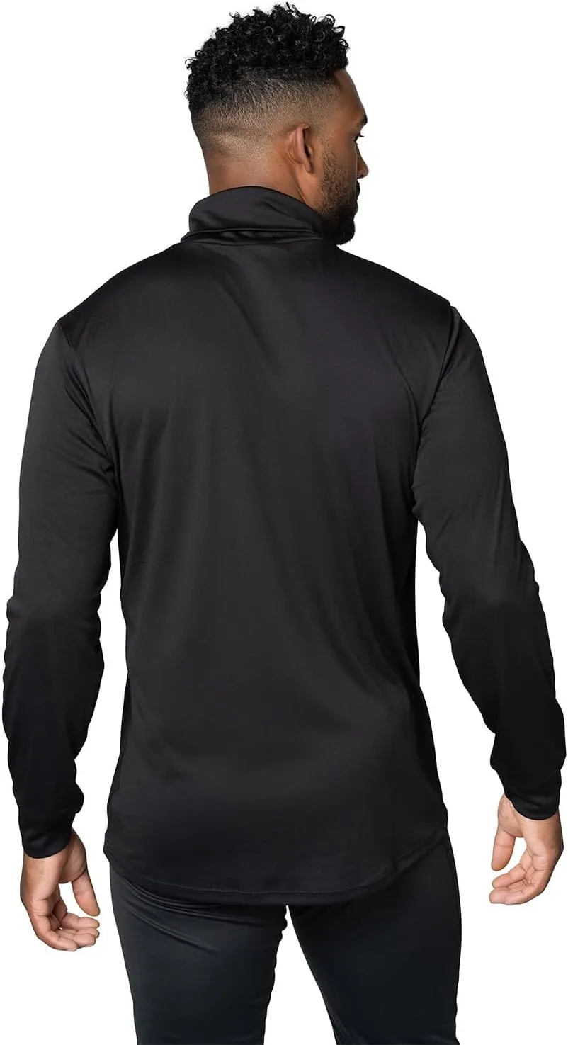 Hot Chillys Men's Peach Skins Roll T-Neck Lightweight Relaxed Fit Base Layer | Warm Soft Long Sleeve Thermal Shirt for Men