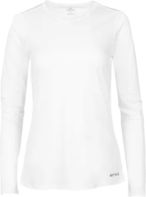Hot Chillys Women's Peach Skins Solid Crewneck Lightweight Relaxed Fit Base Layer | Moisture-Wicking Long Sleeve Thermal Top