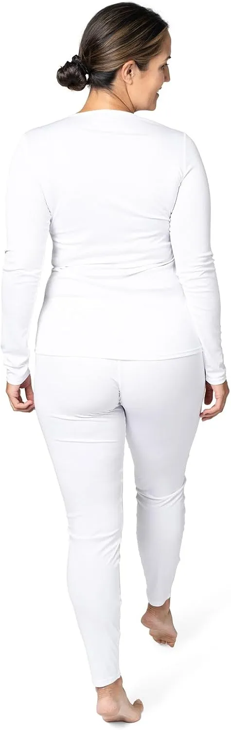 Hot Chillys Women's Peach Skins Solid Crewneck Lightweight Relaxed Fit Base Layer | Moisture-Wicking Long Sleeve Thermal Top