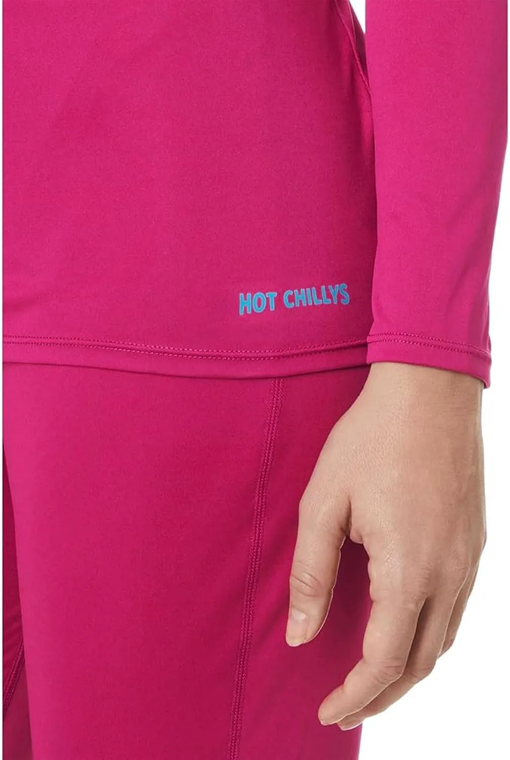 Hot Chillys Women's Peach Skins Solid Crewneck Lightweight Relaxed Fit Base Layer | Moisture-Wicking Long Sleeve Thermal Top