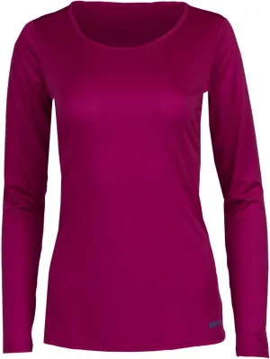 Hot Chillys Women's Peach Skins Solid Crewneck Lightweight Relaxed Fit Base Layer | Moisture-Wicking Long Sleeve Thermal Top