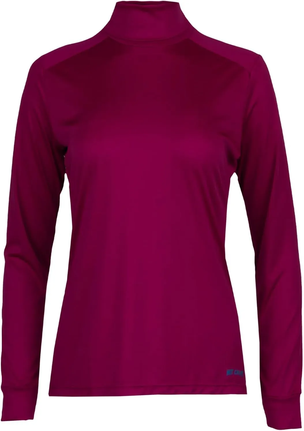 Hot Chillys Women's Peach Skins Solid T-Neck Lightweight Relaxed Fit Base Layer | Moisture-Wicking Long Sleeve Thermal Top