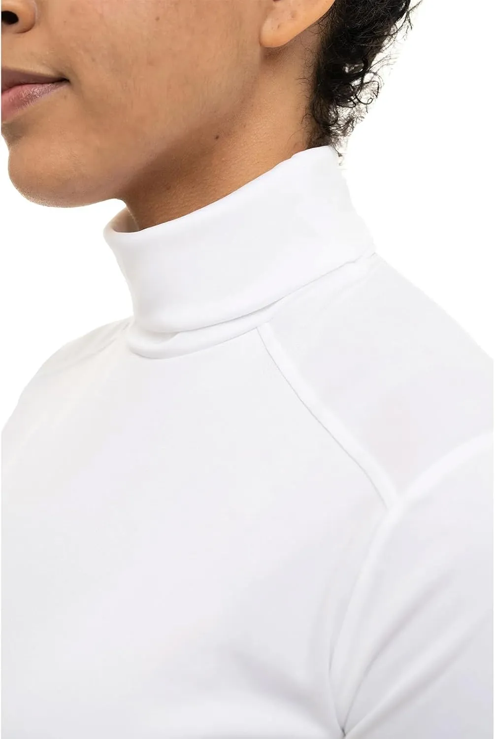 Hot Chillys Women's Peach Skins Solid T-Neck Lightweight Relaxed Fit Base Layer | Moisture-Wicking Long Sleeve Thermal Top