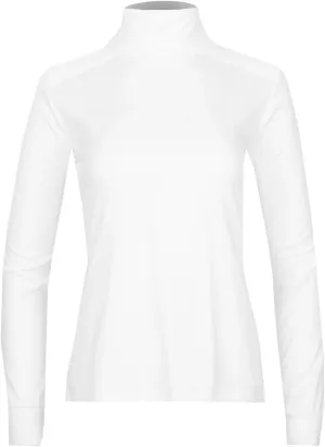 Hot Chillys Women's Peach Skins Solid T-Neck Lightweight Relaxed Fit Base Layer | Moisture-Wicking Long Sleeve Thermal Top