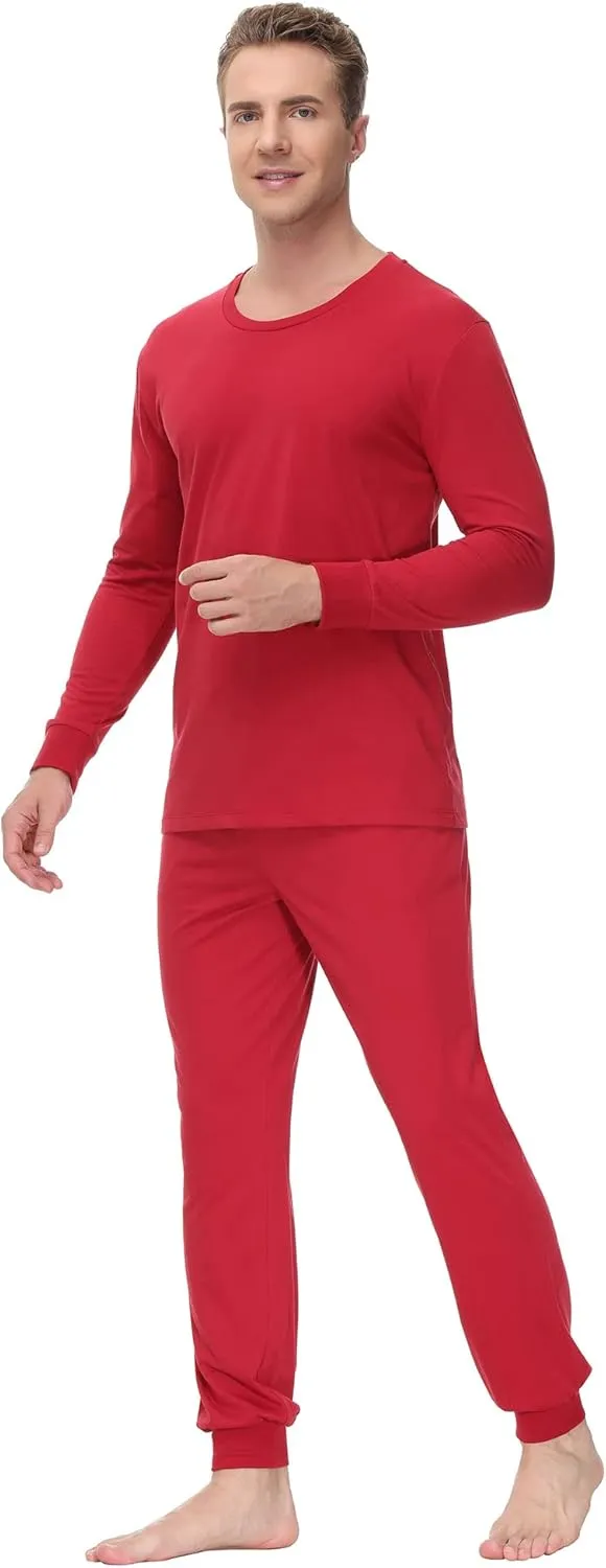 INK IVY Men Sleepwear Pajama Set Long Sleeve T-Shirt, Soft Tee, Loungewear And Relaxed Fit Sweatpant