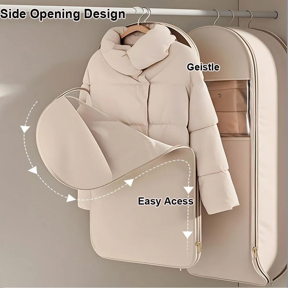Intelligence Garment Bags for Travel, Otherwise Garment Bag, 2025 Space Saving Hanging Garment Bag with Self Compression Zipper (Beige, XL)