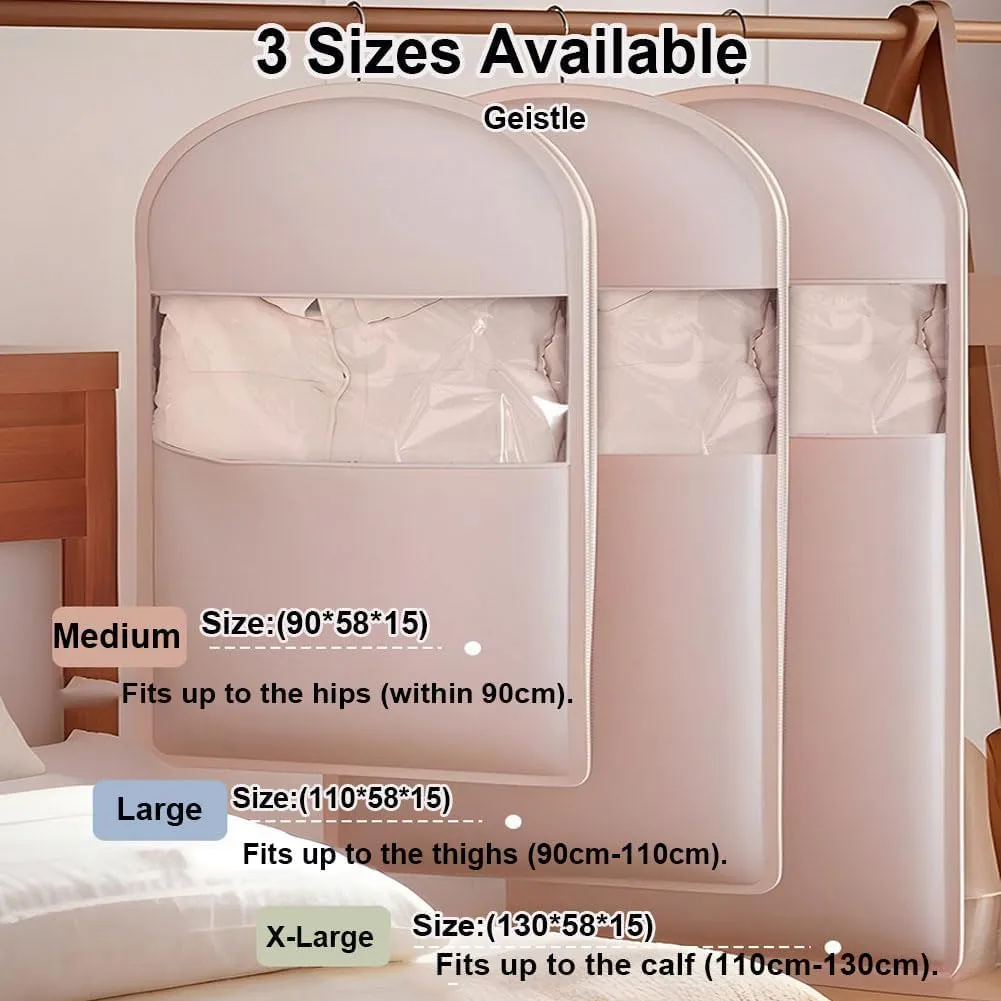 Intelligence Garment Bags for Travel, Otherwise Garment Bag, 2025 Space Saving Hanging Garment Bag with Self Compression Zipper (Beige, XL)