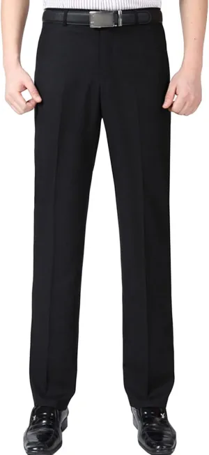 JEShifangjiusu Men's 4-Way Stretch Solid Slim Fit Dress Pant Slim Fit Dress Pant Wrinkle-Resistant Flat-Front Chino Pant