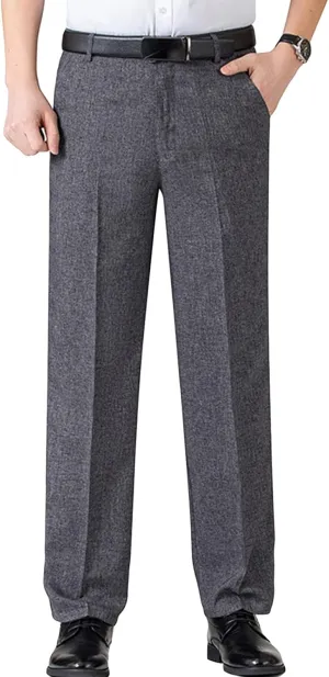 JEShifangjiusu Men's Chino Flat Front Slim Fit Pant Casual Cotton Stretch Suit Pants Lightweight Skinny Fit Dress Pant (31,Dark Grey), Dark Grey, 31