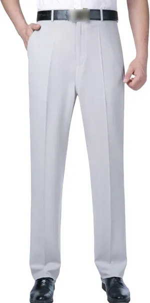 JEShifangjiusu Men's Classic-Fit Wrinkle-Resistant Chino Pant Flex Flat Front Straight Fit Pant Double Pleated Dress Pants