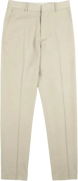 JEShifangjiusu Men's Flat Front Straight Fit Dress Pant Casual Skinny Stretch Chinos Pants Slim Fit Business Pant with Pocket (32,Apricot), Apricot, 32