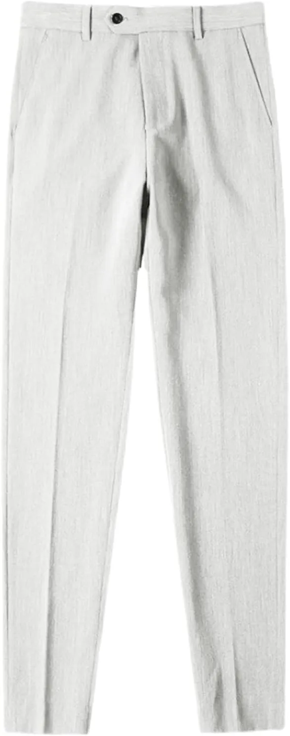 JEShifangjiusu Men's Skinny Fit Plaid Pants Business Dress Pants Chino Pant Stretch Slim Fit Casual Trousers Golf Long Pants
