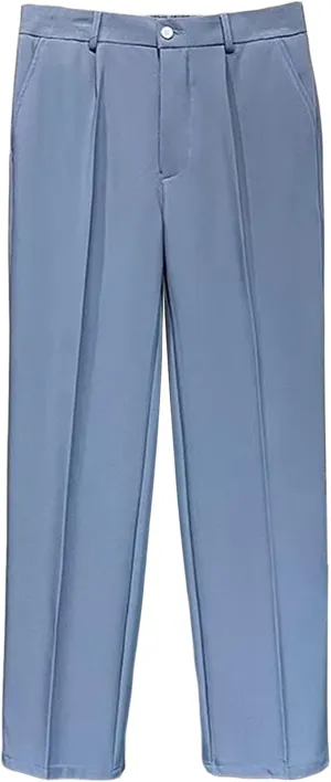 JEShifangjiusu Men's Skinny Fit Plaid Pants Stretch Slim Fit Casual Trousers Golf Long Pants Business Dress Pants Chino Pant