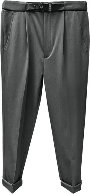 JEShifangjiusu Men's Slim Fit Dress Pant Stretch Flat Front Traveler Long Pant Fashion Casual Business Chino Pants (33,Grey), Grey, 33