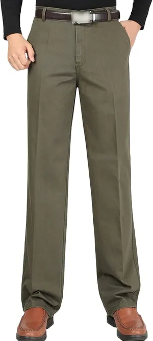 JEShifangjiusu Men's Stretch Dress Pants Casual Slim Fit Skinny Suit Pants Chino Pant Business Fit Flex Flat Front Pant (28,Army Green), Army Green, 28