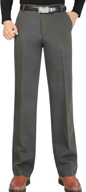 JEShifangjiusu Men's Stretch Dress Pants Casual Slim Fit Skinny Suit Pants Chino Pant Business Fit Flex Flat Front Pant (32,Grey), Grey, 32