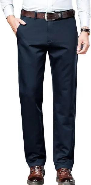 JEShifangjiusu Men's Stretch Dress Pants Slim Fit Skinny Suit Pant Business Flex Flat Front Pant Wrinkle-Resistant Chino Pant (29,Blue), Blue, 29